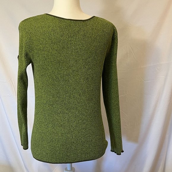 Reference Point marled knit sweater, green heather - Picture 5 of 5